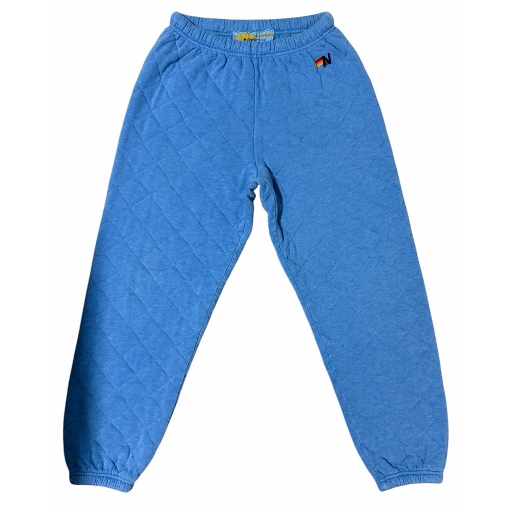 Aviator Nation‎ Quilted Sweatpants Ocean Blue Size Large